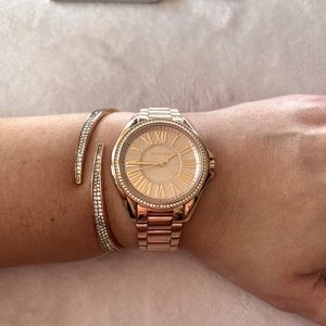 *PRICE DROP Michael Kors Kacie Rose Gold-Tone Watch and Bracelet Gift Set MK3569